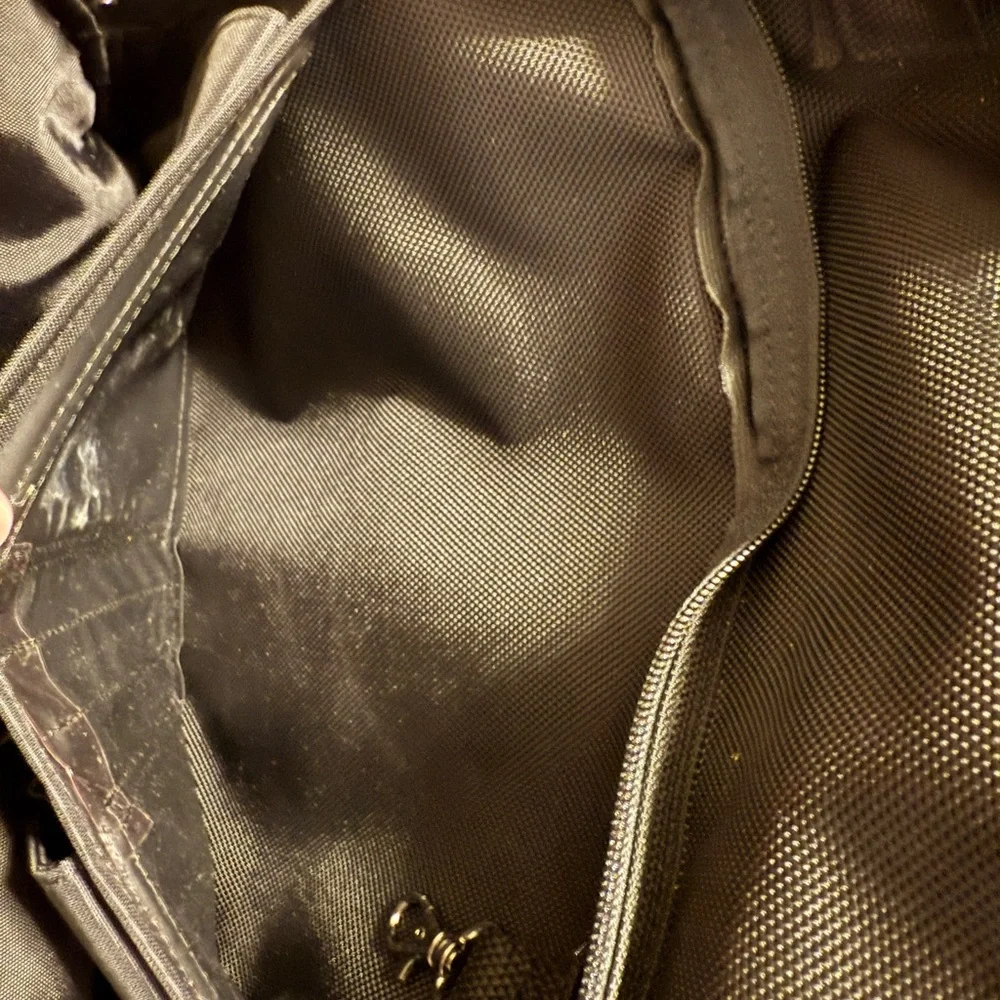 T-Bags Black Canvas Moto‎ Backpack